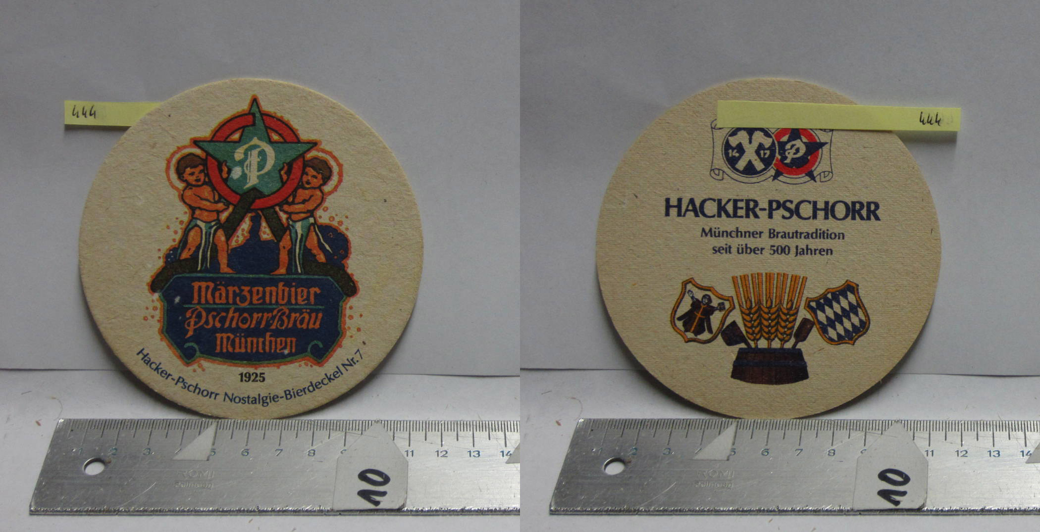 444 - Hacker-Pschorr / Nostalgie-Bierdeckel Nr.7