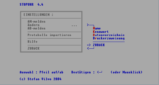 Einstellungen/Ändern